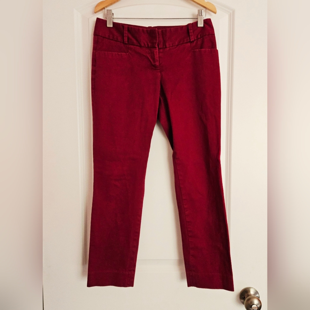 The Limited Dark Red Cropped Pants